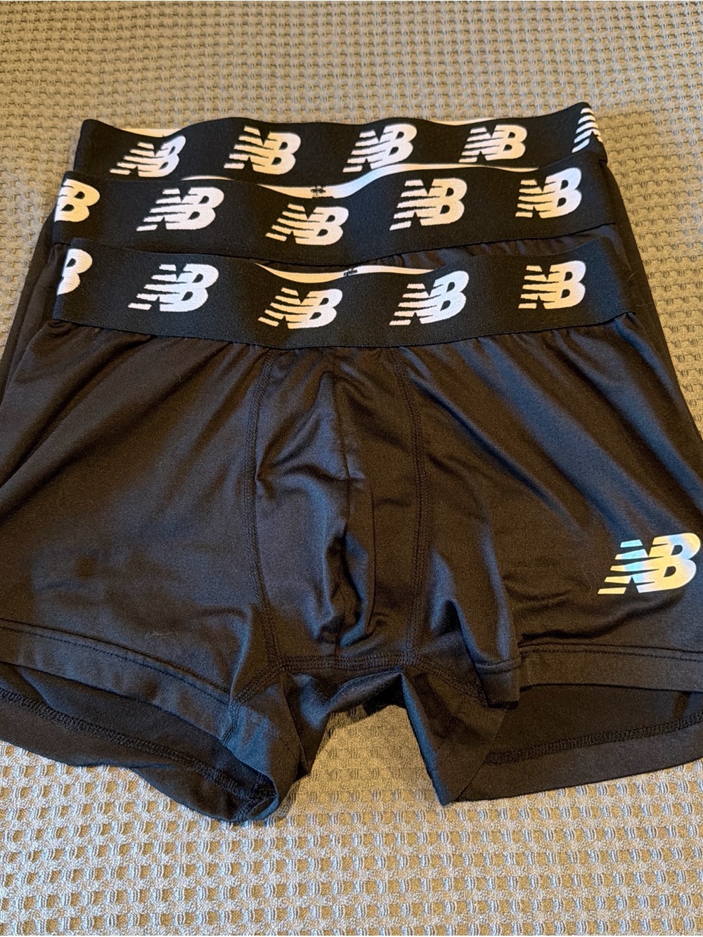 Brand new New Balance set of 3 black & white compression shorts